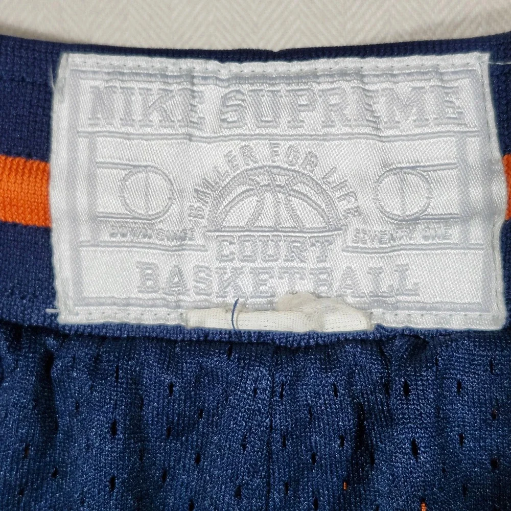 Nike Supreme Vintage Court‎ Basketball Shorts Mens Blue Orange Reversible Mesh M